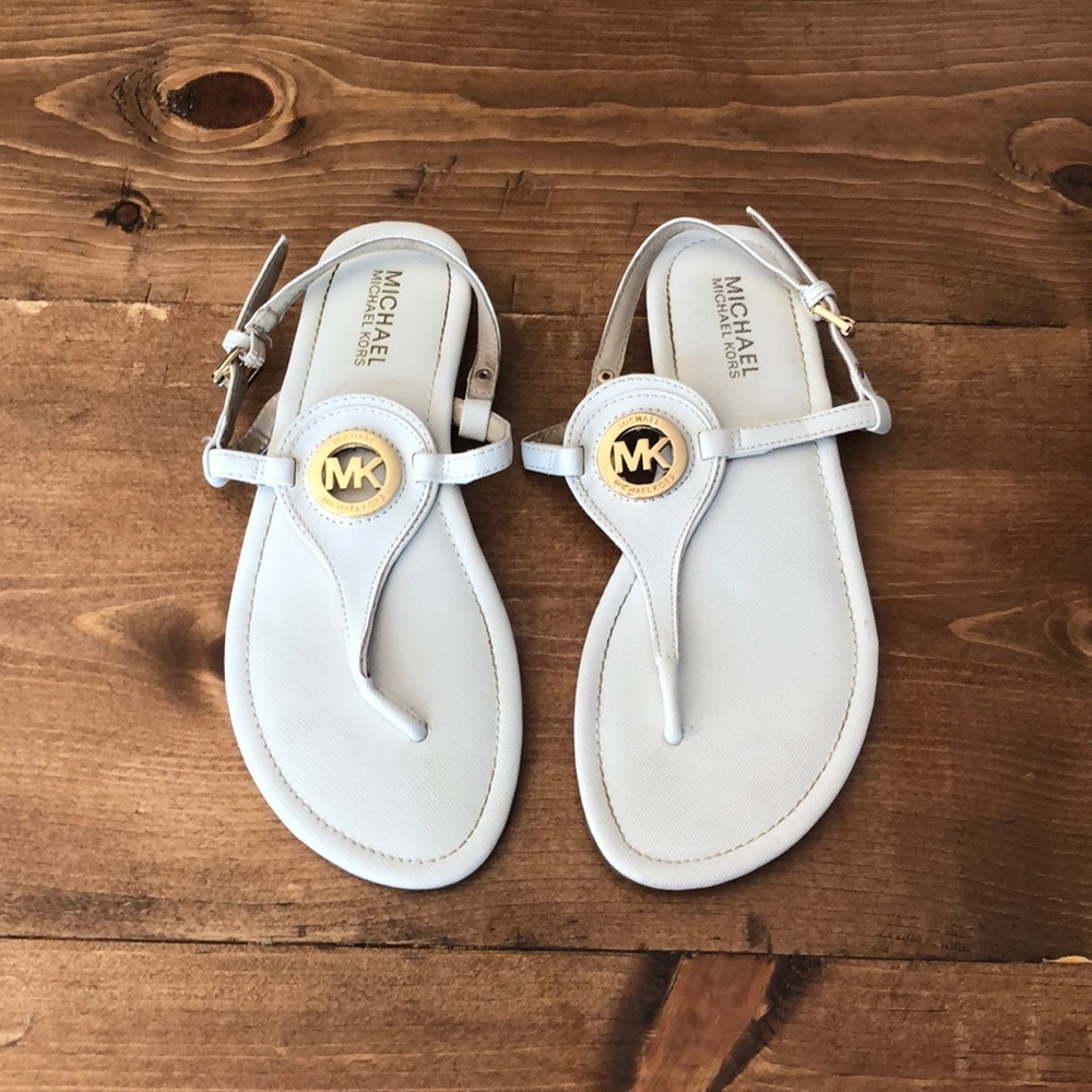 White Michael Kors Sandals